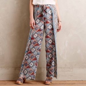 Anthropologie Elevenses Seaflower Wrap pants